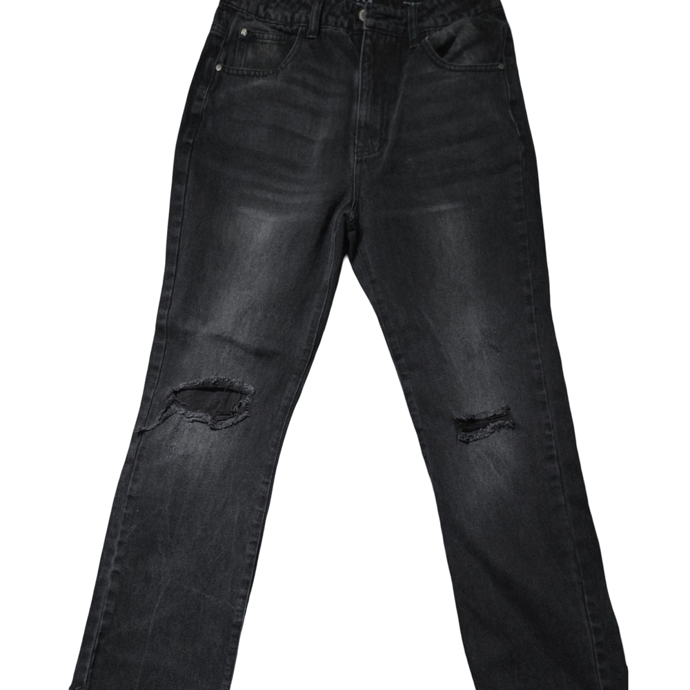 Risen Los Angeles Black Raw Hem‎ Distressed Skinny Jeans Women’s Size 3 Waist 26